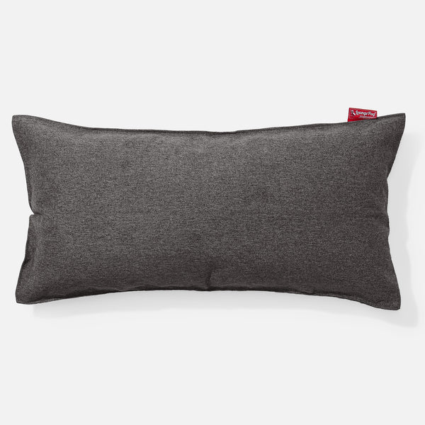 XL Rectangular Support Cushion with Memory Foam Inner 40 x 80cm - Interalli Wool Grey 01
