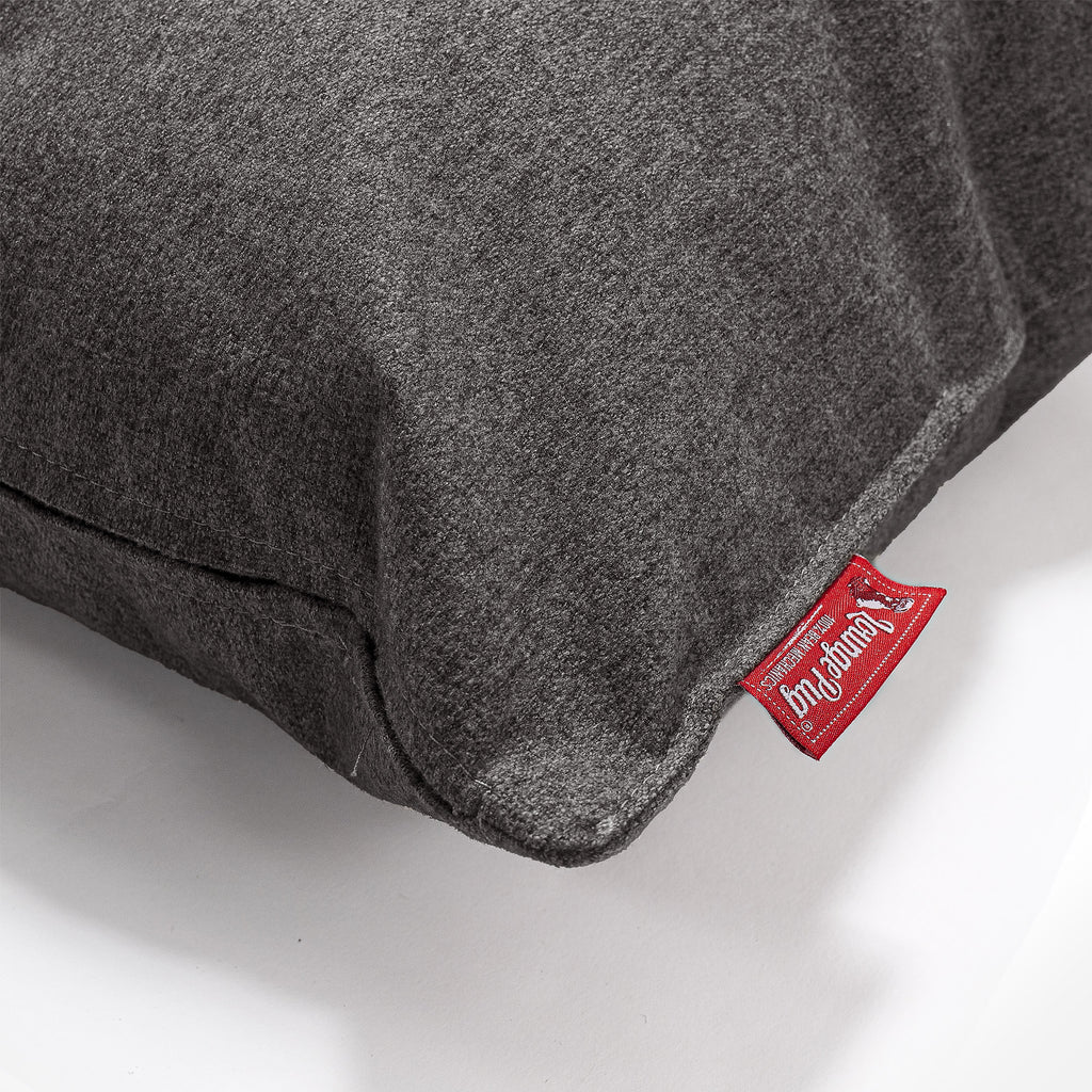 XL Rectangular Support Cushion with Memory Foam Inner 40 x 80cm - Interalli Wool Grey 02