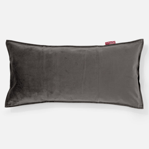 XL Rectangular Support Cushion Cover 40 x 80cm - Velvet Graphite Grey 01