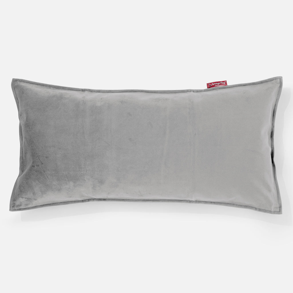 XL Rectangular Support Cushion Cover 40 x 80cm - Velvet Silver 01