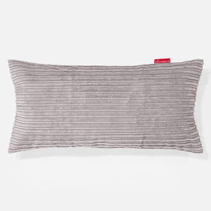 XL Rectangular Support Cushion Cover 40 x 70cm - Cord Silver Grey
