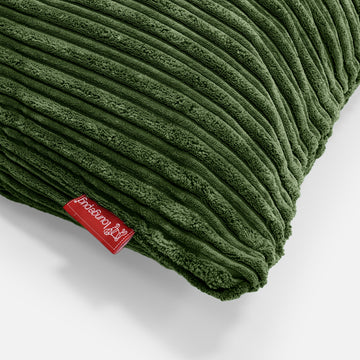 XL Rectangular Support Cushion Cover 40 x 80cm - Cord Forest Green 02