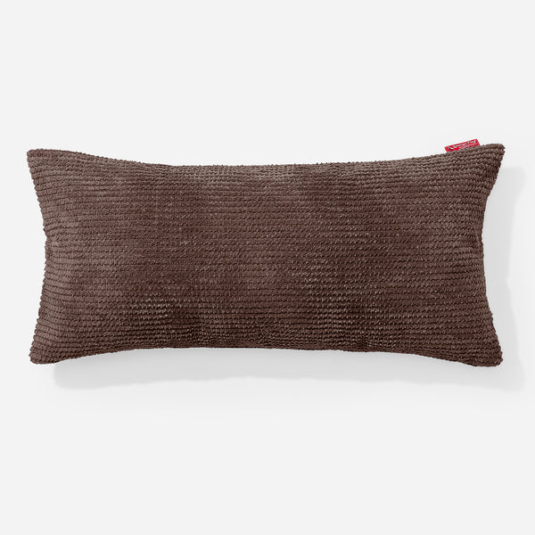 XL Rectangular Support Cushion 40 x 80cm - Pom Pom Chocolate Brown 01