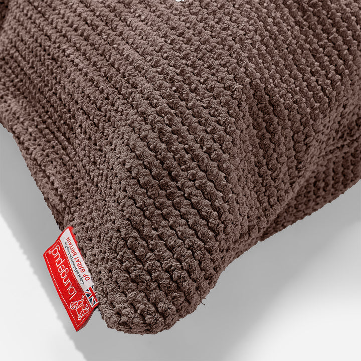 XL Rectangular Support Cushion 40 x 80cm - Pom Pom Chocolate Brown 02