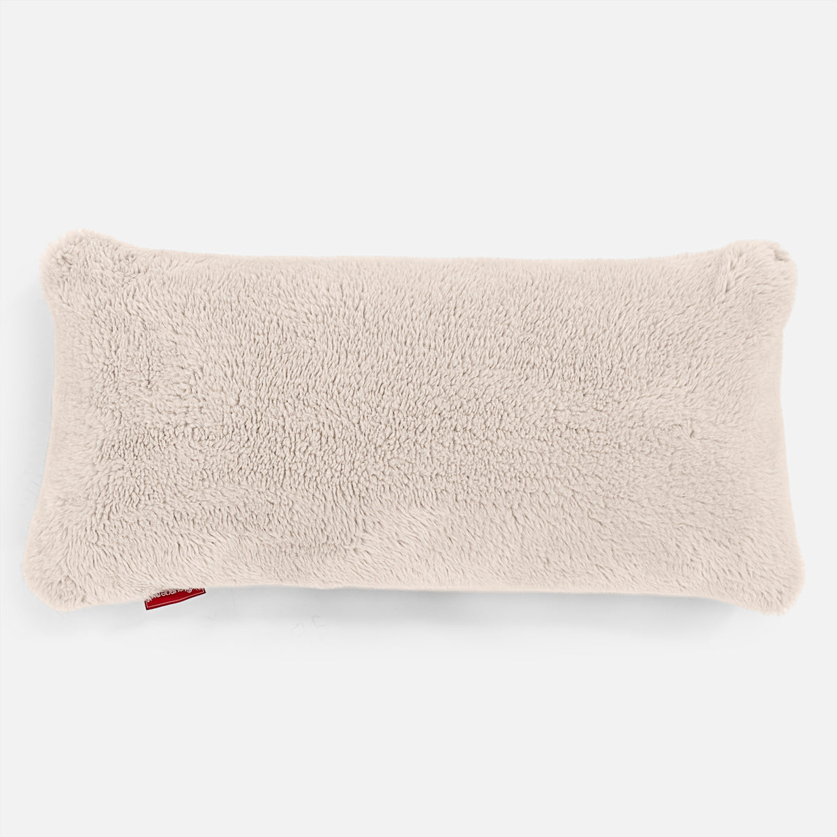 XL Rectangular Support Cushion Cover 40 x 80cm Teddy Faux Fur Cream