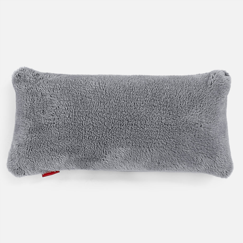Lounge Pug Giant Support Pillow 40 X 80 cm Teddy Faux Fur Dark