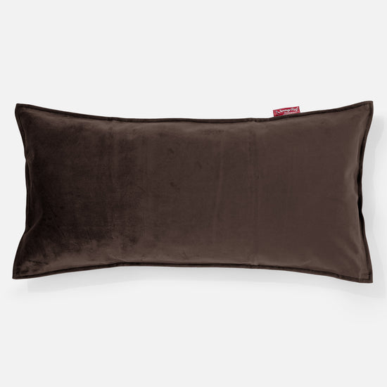 XL Rectangular Support Cushion Cover 40 x 80cm - Velvet Espresso 01