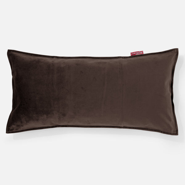 XL Rectangular Support Cushion Cover 40 x 80cm - Velvet Espresso 01