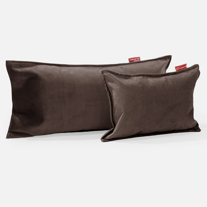 XL Rectangular Support Cushion Cover 40 x 80cm - Velvet Espresso 03