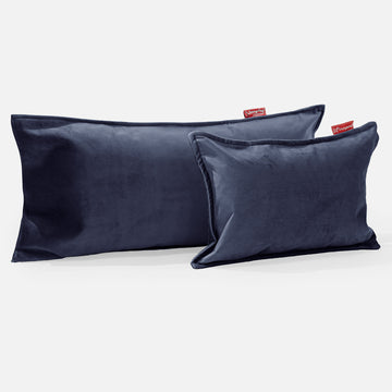 XL Rectangular Support Cushion Cover 40 x 80cm - Velvet Midnight Blue 03