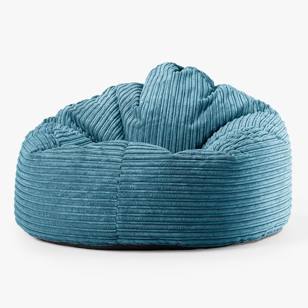 Mini Mammoth Bean Bag Chair - Cord Aegean Blue 01