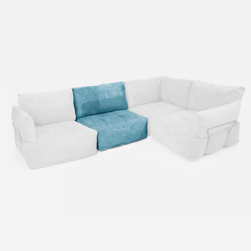 Lounge Pug Cord Aegean Blue Floor Sofa