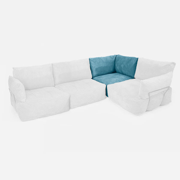 Modular Sofa Corner Unit - Cord Aegean Blue 01
