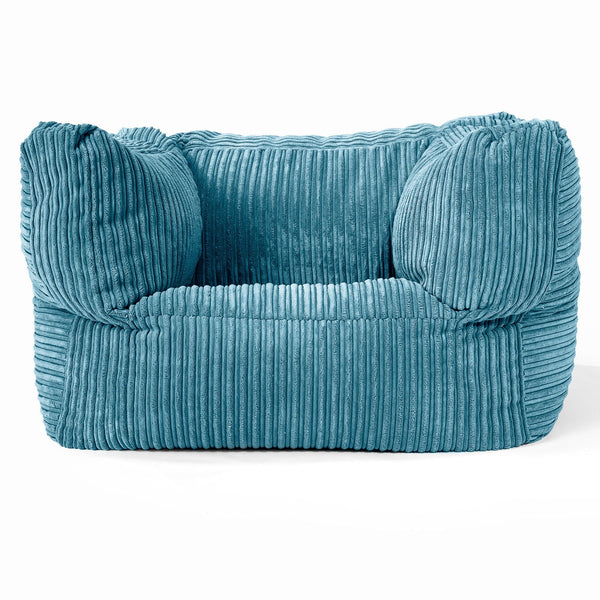 Albert Bean Bag Armchair - Cord Aegean Blue 01