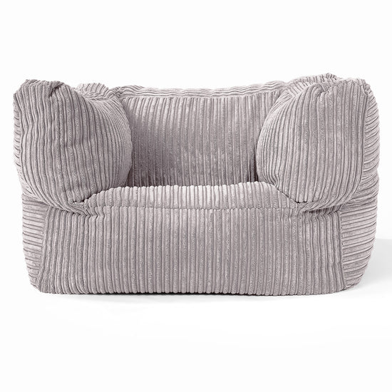 Albert Bean Bag Armchair - Cord Aluminium Silver 01