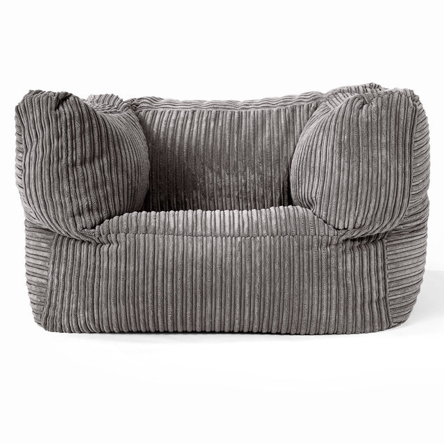 Albert Bean Bag Armchair - Cord Graphite Grey 01