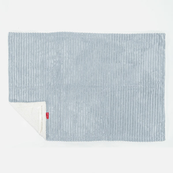 Sherpa Throw / Blanket - Cord Baby Blue 01