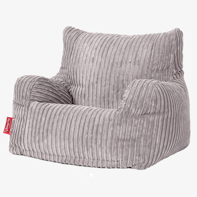 Bean Bag Armchair - Cord Aluminium Silver 01