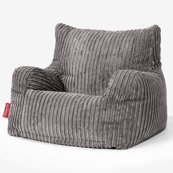 Bean Bag Armchair - Cord Graphite Grey 01