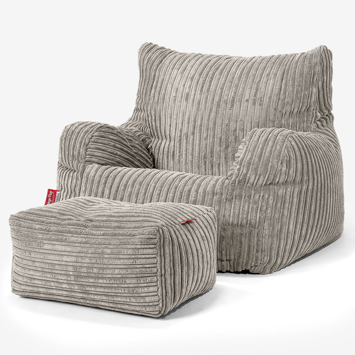 Bean Bag Armchair - Cord Mink 02