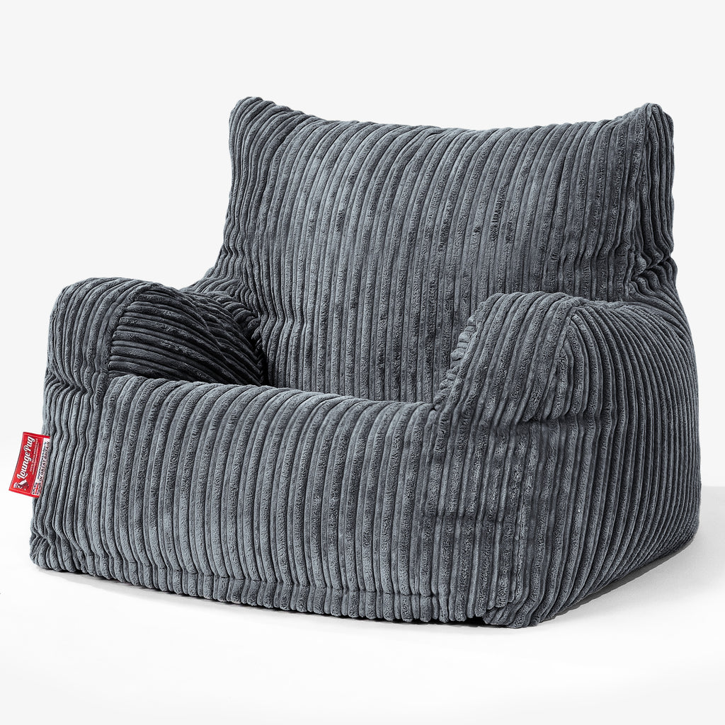 Bean Bag Armchair - Cord Steel Grey 01