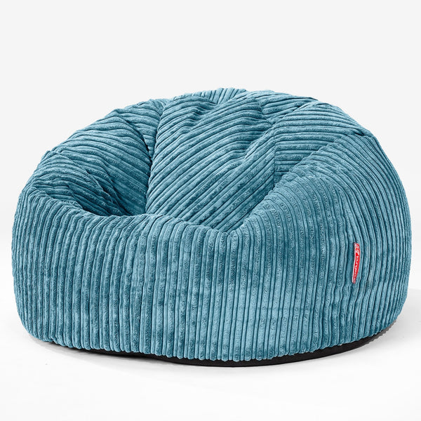 Classic Bean Bag Chair - Cord Aegean Blue 01