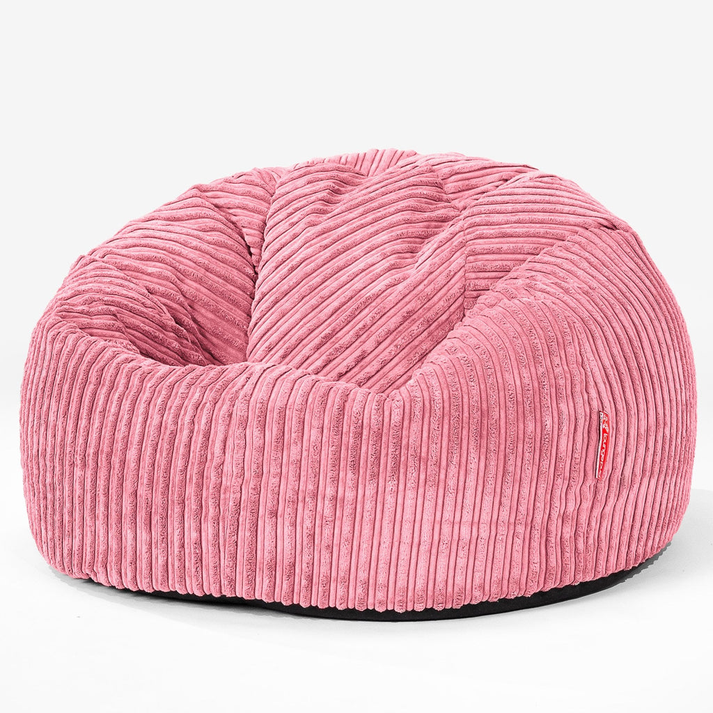 Classic Bean Bag Chair - Cord Coral Pink 01