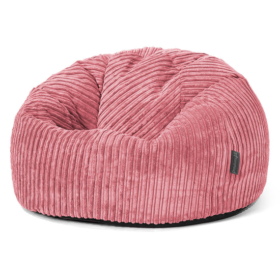 Classic Bean Bag Chair - Cord Coral Pink 01