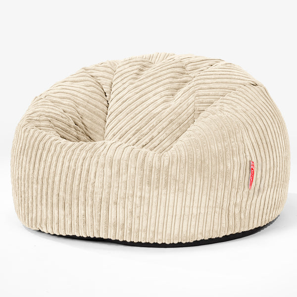 Classic Bean Bag Chair - Cord Cream 01