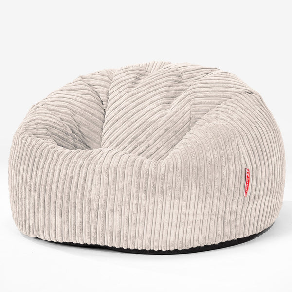 Classic Bean Bag Chair - Cord Ivory 01