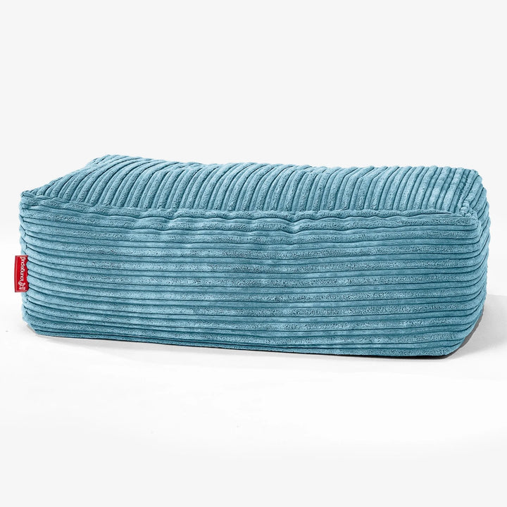 CloudSac 100 Memory Foam Footstool - Cord Aegean Blue 01