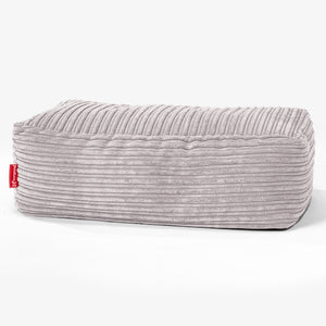Large Footstool - Cord Silver Grey