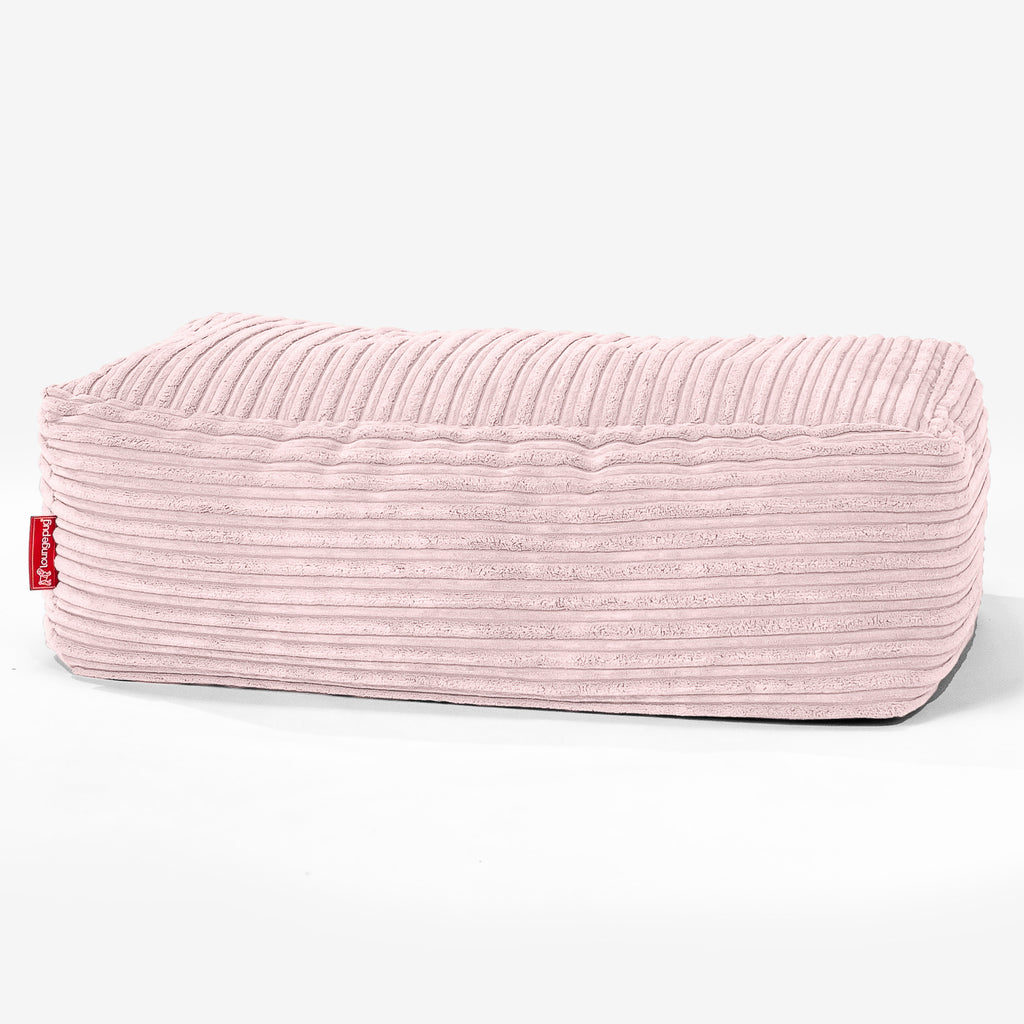 Large Footstool - Cord Blush Pink 01