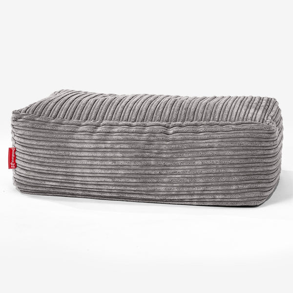 Large Footstool - Cord Graphite Grey 01