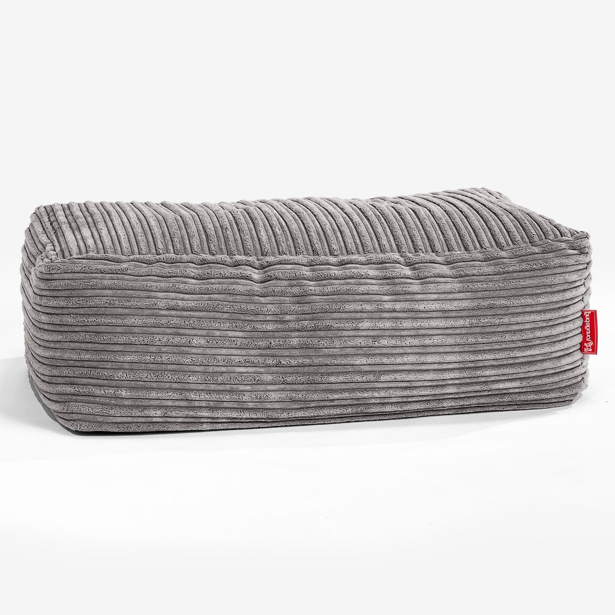 Lounge Pug Memory Foam Bean Bag Footstool Cord Graphite Grey Cloudsac