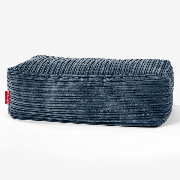 Large Footstool - Cord Navy Blue 01