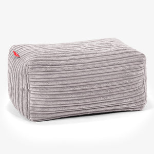 Small Footstool - Cord Silver Grey