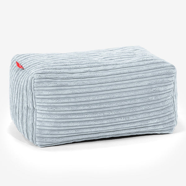 Small Footstool - Cord Baby Blue 01