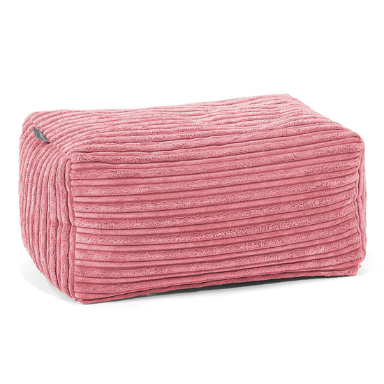 Small Footstool - Cord Coral Pink 01