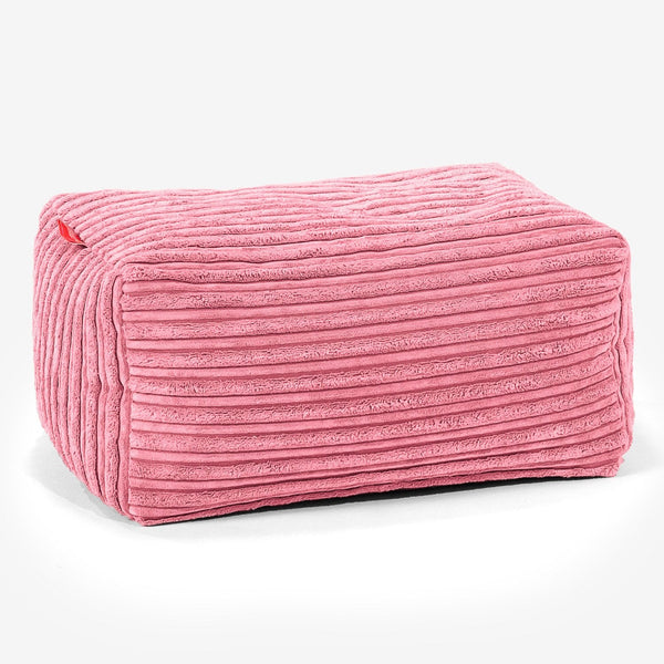 Small Footstool - Cord Coral Pink 01