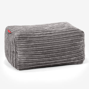 Small Footstool - Cord Graphite Grey