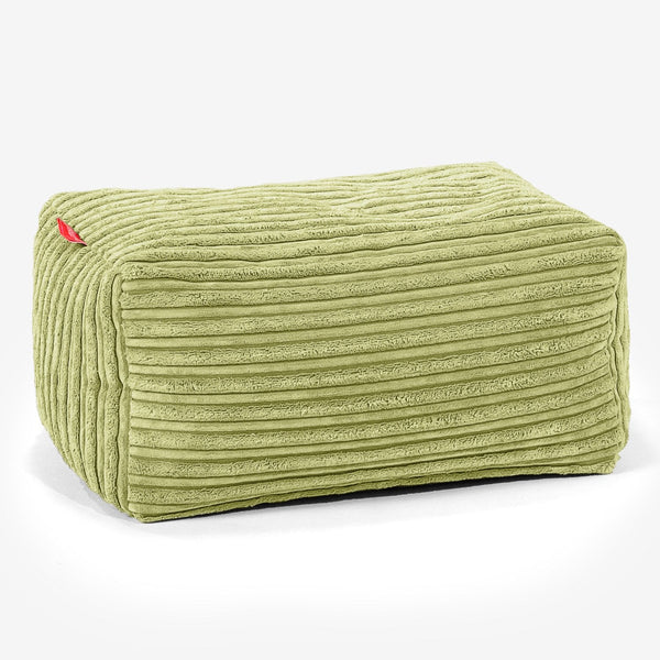 Small Footstool - Cord Lime Green 01
