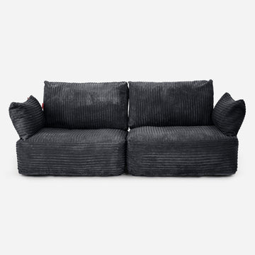 2 Seater Modular Sofa - Cord Black 03