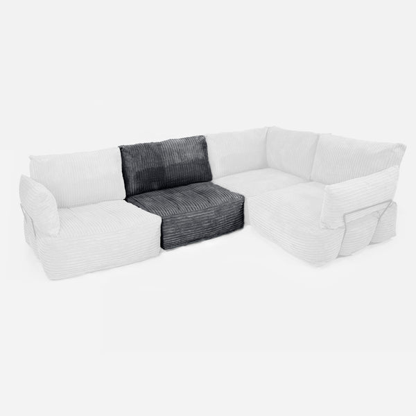 Modular Sofa Centre Unit - Cord Black 01