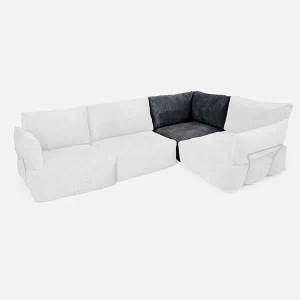 Modular Sofa Corner Unit - Cord Black 01