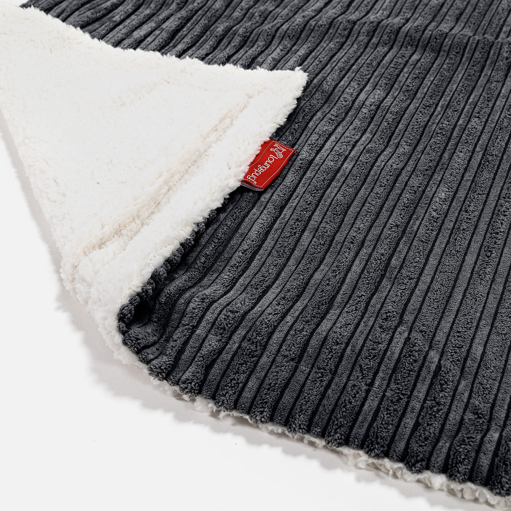 Sherpa Throw / Blanket - Cord Black 02