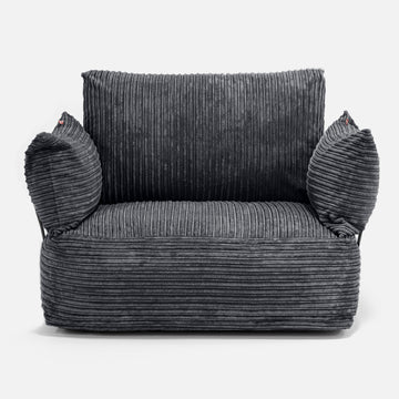 Single Seater Modular Sofa - Cord Black 01