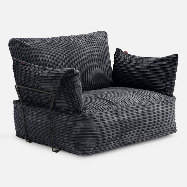 Single Seater Modular Sofa - Cord Black 03