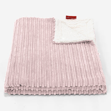 Sherpa Throw / Blanket - Cord Blush Pink 01