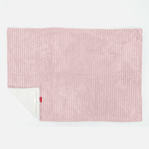 Sherpa Throw / Blanket - Cord Blush Pink 02